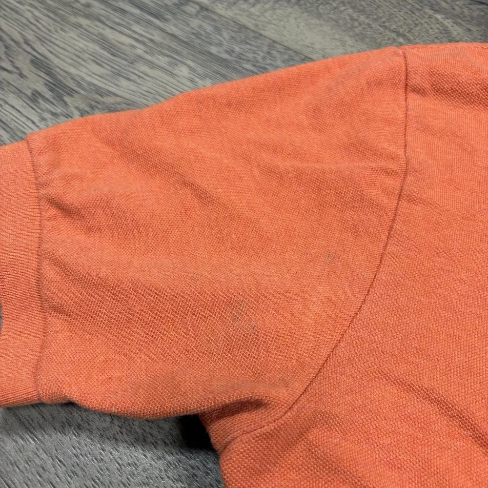 Polo Ralph Lauren Polo Shirt Mens Large‎ Orange Cotton Pony Golf Casual vintage